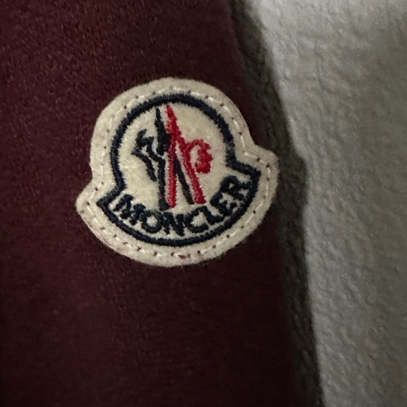 Moncler Man zip up hoodie! Beautiful burgundy color. - Picture 9 of 11